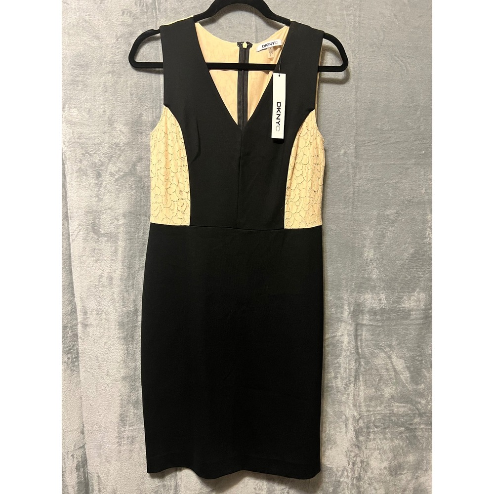 DKNYC Black Lace NWT Sheath Dress Sleeveless Career Party Cocktail Size‎ 6